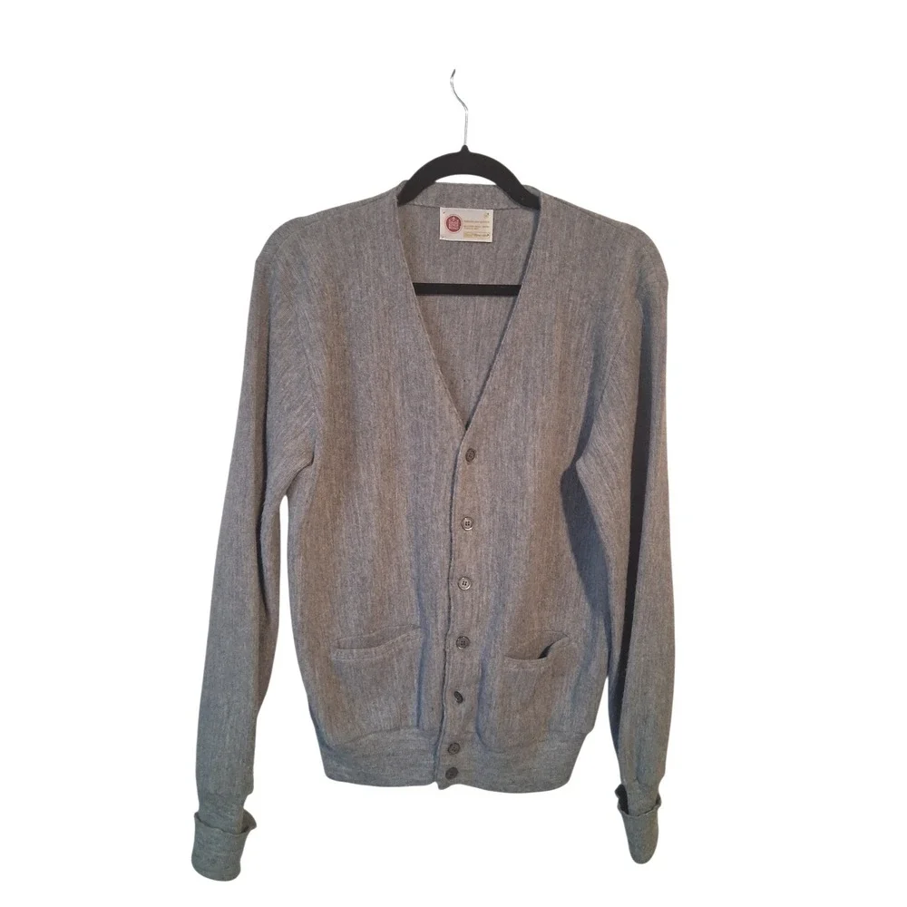 Vintage Sears‎ Kings Road Men's size Medium Ivy league Preppy Professor Cardigan